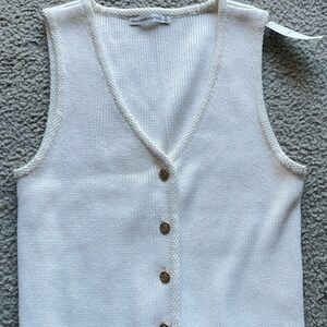 Abercrombie & Fitch White vest Cardigan